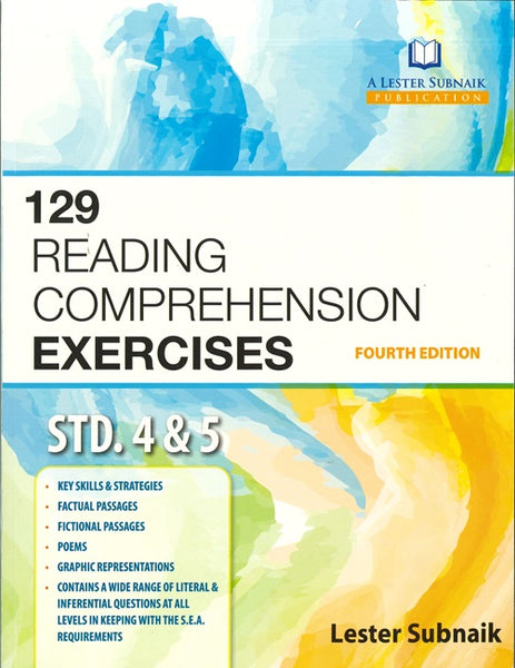 129 Reading Comprehension Exercises Std 4 and 5 by Lester Subnaik Fourth Edition